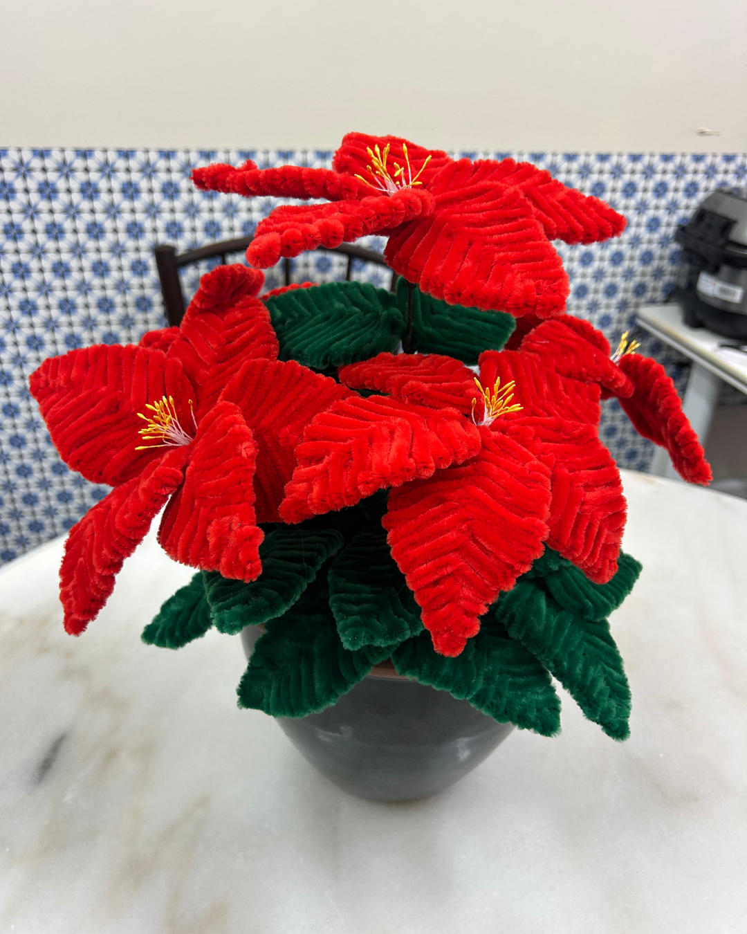[Limited quantity] Handmade Potted Poinsettia