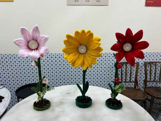 Blooming floral lamps (handmade designs)